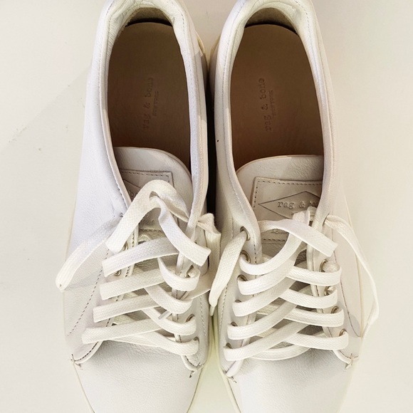 Rag & Bone Kent Lace-Up Leather Low-Top Sneaker – women’s 8 - Picture 3 of 10